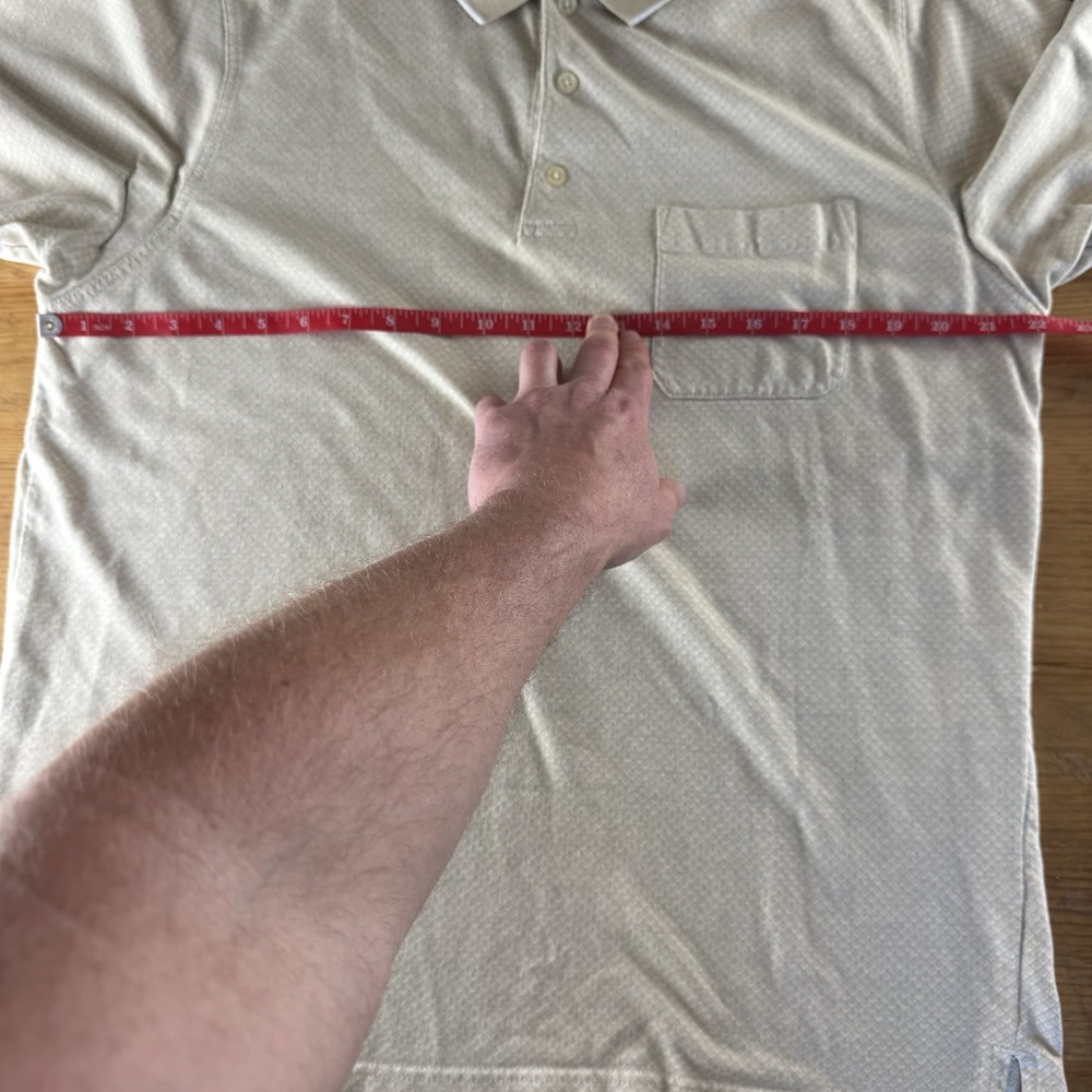 Vintage Munsingwear Men's Beige With White Piping Polo Shirt Size XL Excellent - Picture 6 of 9